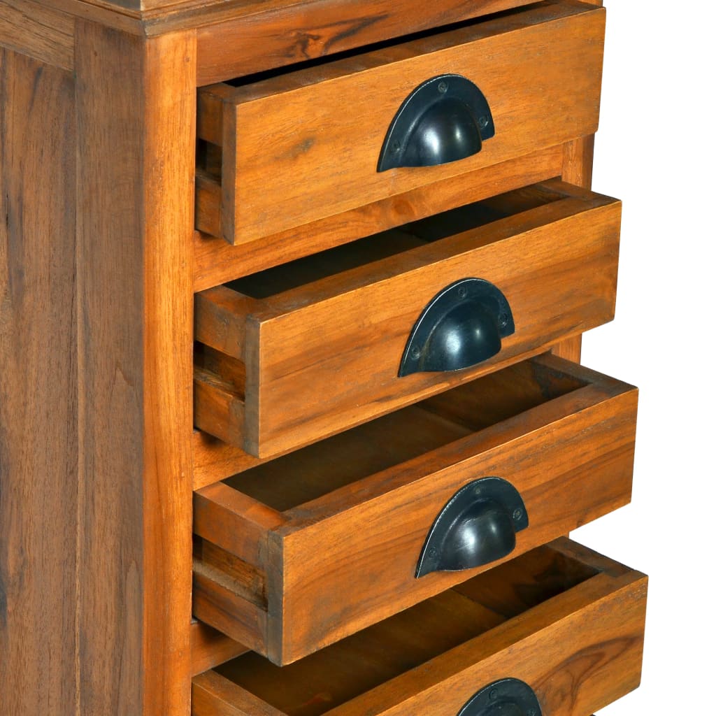 10-Drawer Cabinet Solid Teak Wood