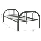 284677  Bed Frame Without Mattress Metal