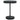 Garden Table Black 75.5x106 cm Poly Rattan