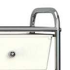 4-Drawer Mobile Storage Trolley White Plastic