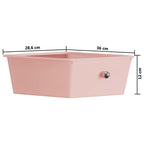 4-Drawer Mobile Storage Trolley Pink Plastic