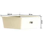 XXL 15-Drawer Mobile Storage Trolley White Plastic