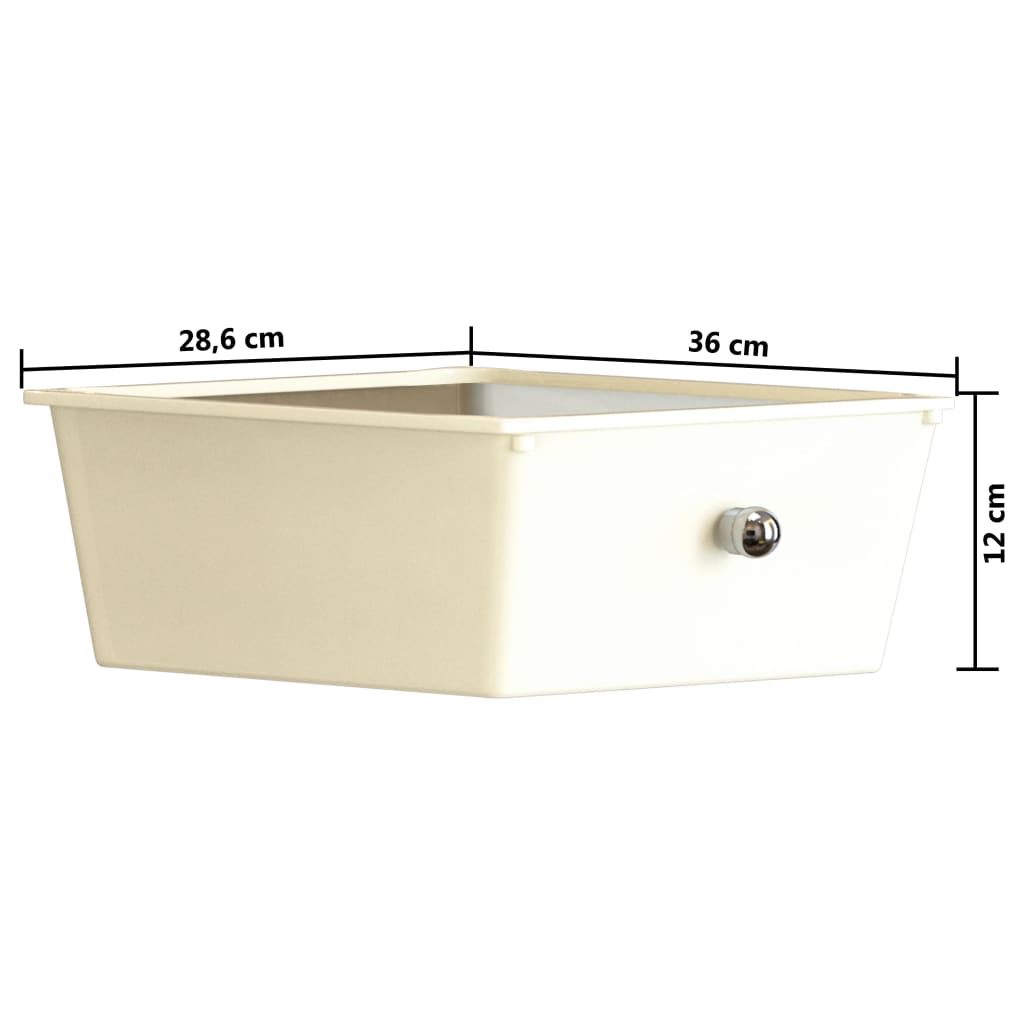 XXL 15-Drawer Mobile Storage Trolley White Plastic