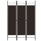 3-Panel Room Divider Brown 120x180 cm