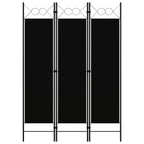 3-Panel Room Divider Black 120x180 cm