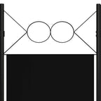 3-Panel Room Divider Black 120x180 cm