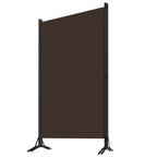 3-Panel Room Divider Brown 260x180 cm