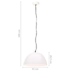 Industrial Vintage Hanging Lamp 25 W White Round 41 cm E27