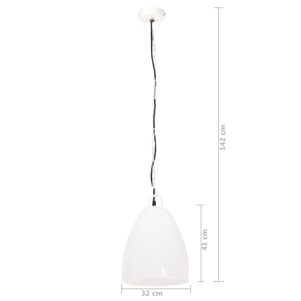 Industrial Hanging Lamp 25 W White Round 32 cm E27