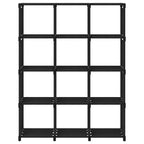 12-Cube Display Shelf Black 103x30x141 cm Fabric