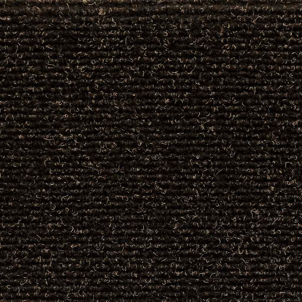 Stair Mats Self-adhesive 15 pcs 56x17x3 cm Dark Brown Half Round