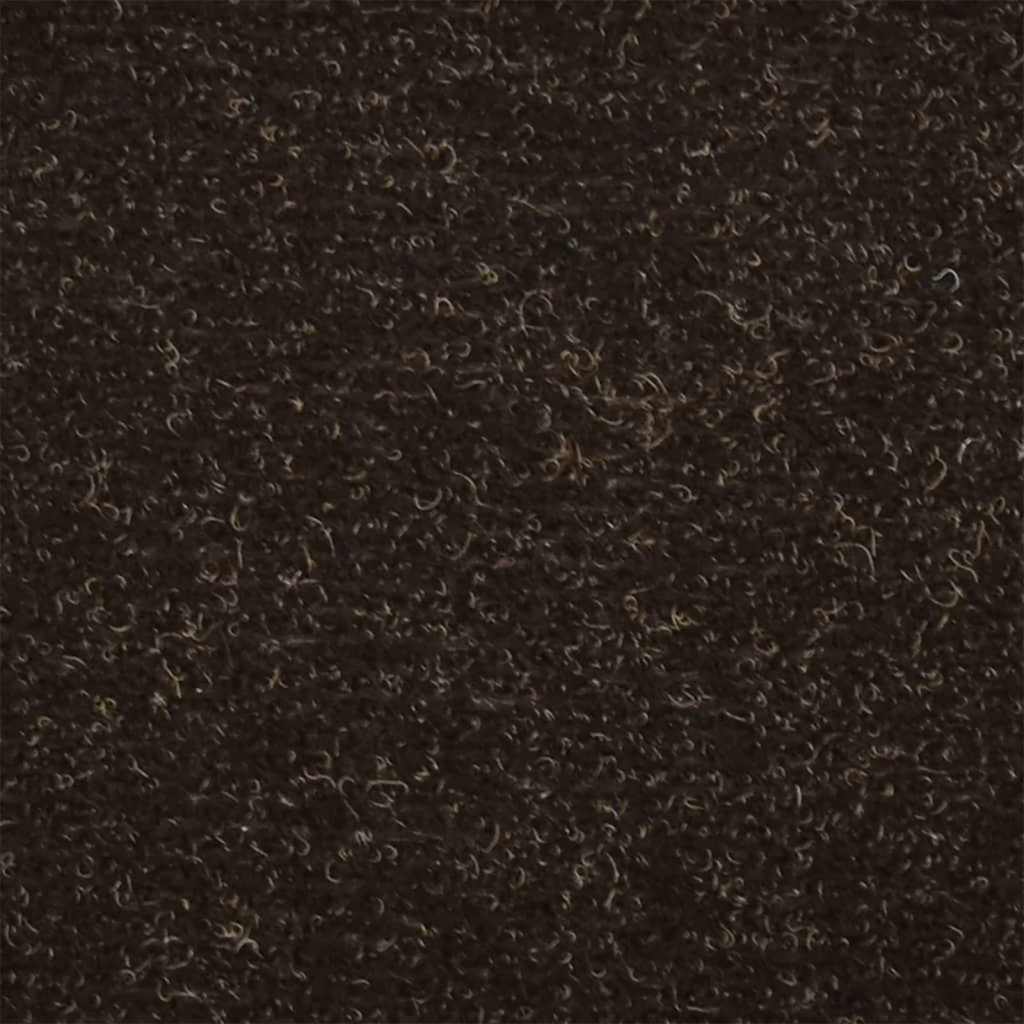 Stair Mats Self-adhesive 15 pcs 65x21x4 cm Dark Brown Half Round Large