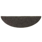 Stair Mats Self-adhesive 15 pcs 56x17x3 cm Anthracite Half Round