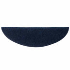 Stair Mats Self-adhesive 15 pcs 56x17x3 cm Navy Half Round