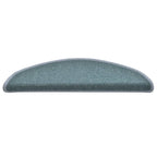 Stair Mats 15 pcs 56x17x3 cm Sea Blue Half Round