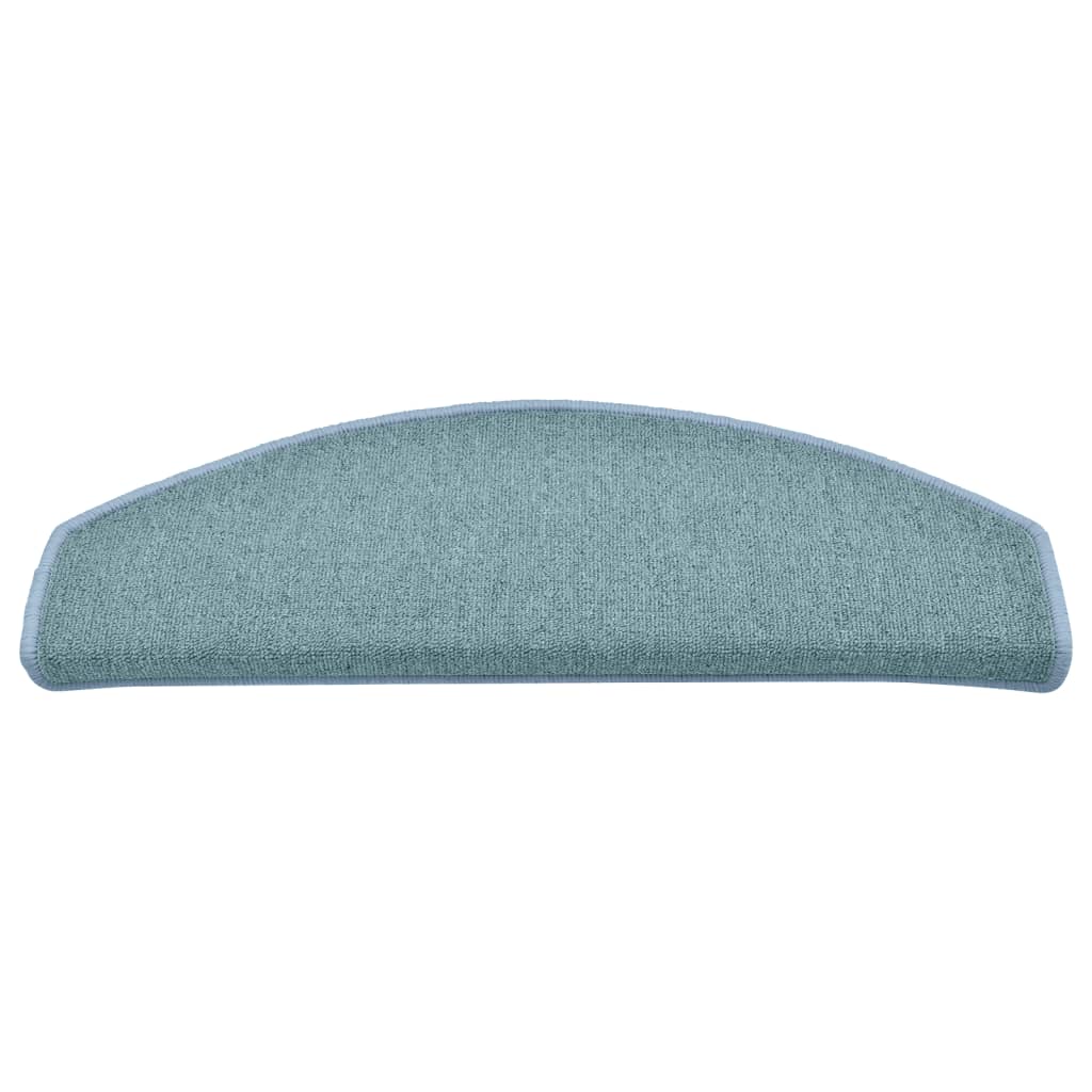 Stair Mats 15 pcs 65x24x4 cm Sea Blue Half Round Large