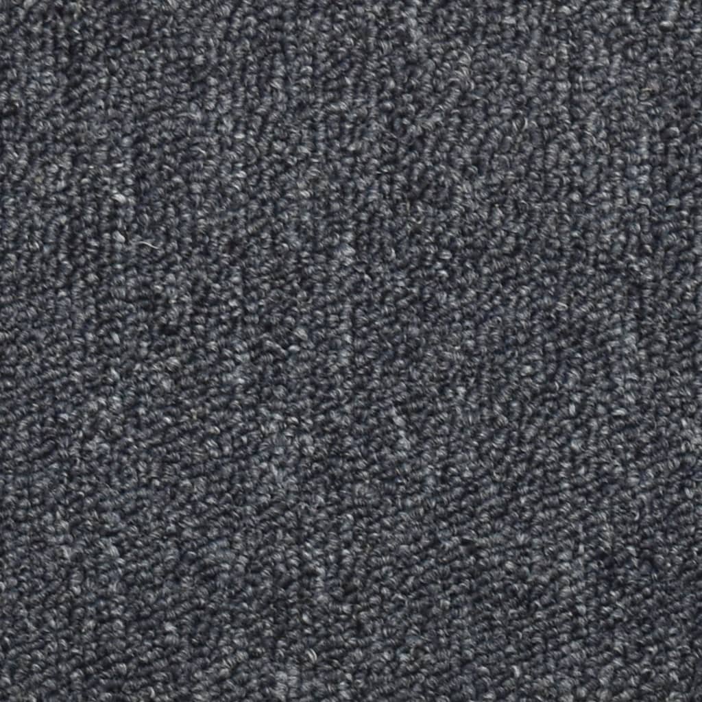 Stair Mats 15 pcs 56x17x3 cm Dark Grey and Blue Half Round