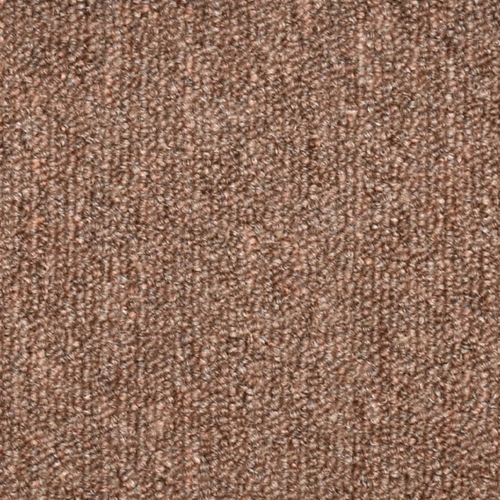 Carpet Stair Treads 15 pcs Brown 56x17x3 cm
