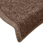 Stair Mats 15 pcs 65x24x4 cm Brown Half Round Large