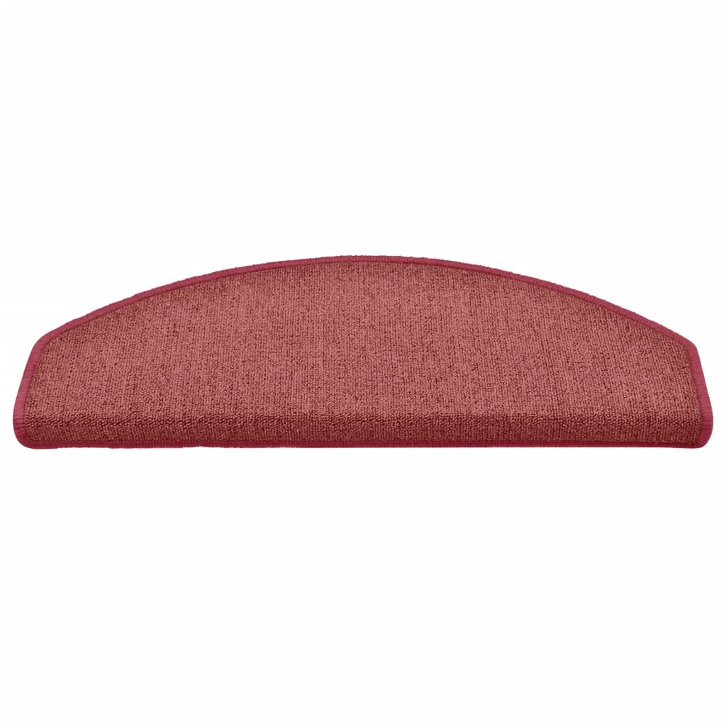 Stair Mats 15 pcs 65x24x4 cm Bordeaux Half Round Large