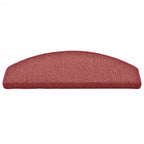 Stair Mats 15 pcs 65x24x4 cm Bordeaux Half Round Large