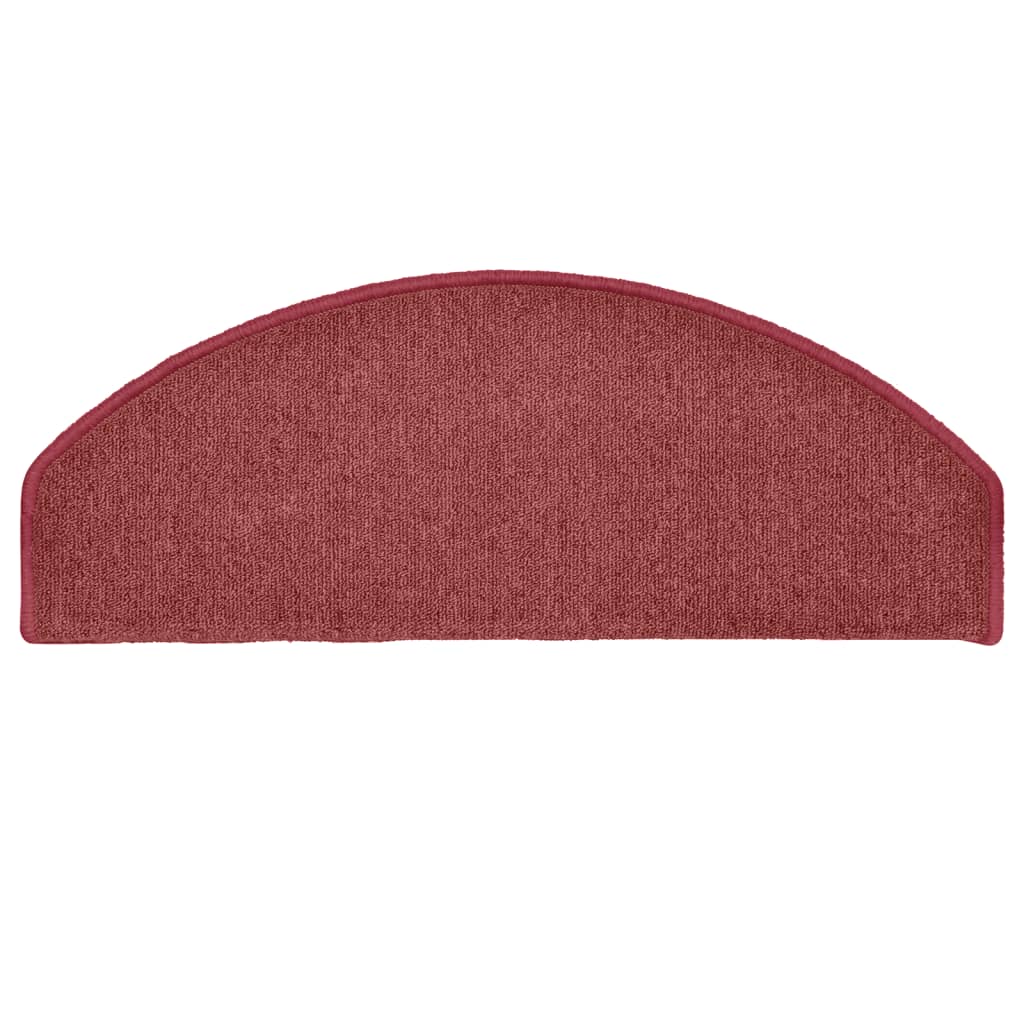 Stair Mats 15 pcs 65x24x4 cm Bordeaux Half Round Large