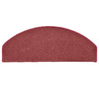 Stair Mats 15 pcs 65x24x4 cm Bordeaux Half Round Large