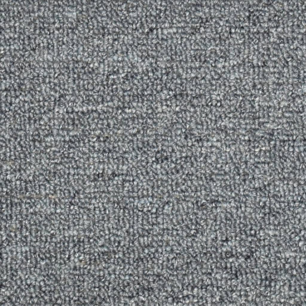 Stair Mats 15 pcs 56x17x3 cm Light Grey and Blue Half Round