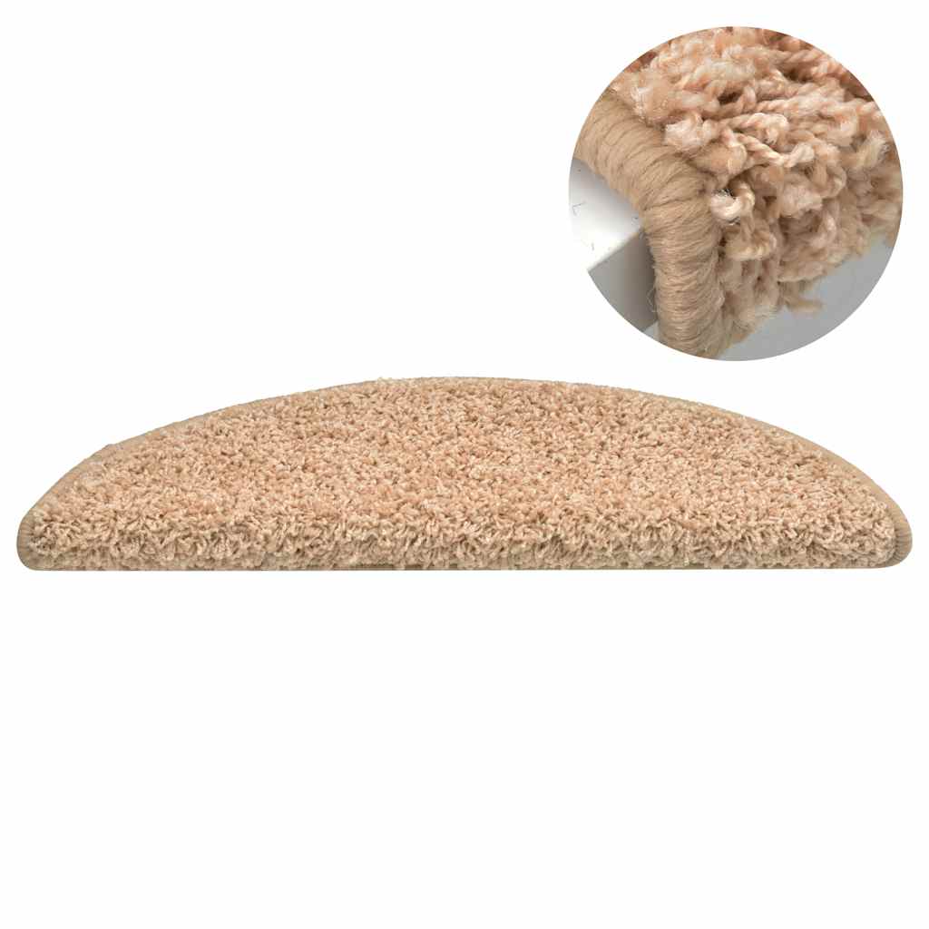 Stair Mats 15 pcs 65x21x4 cm Gold Half Round Large