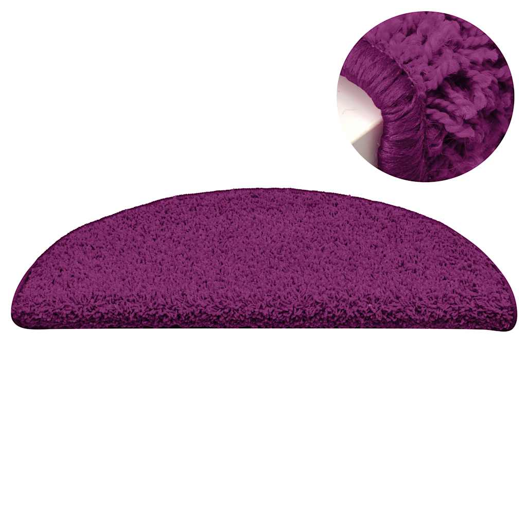 Stair Mats 15 pcs 56x17x3 cm Pink Half Round