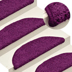 Stair Mats 15 pcs 56x17x3 cm Pink Half Round