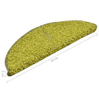 Carpet Stair Treads 15 pcs Green 56x17x3 cm