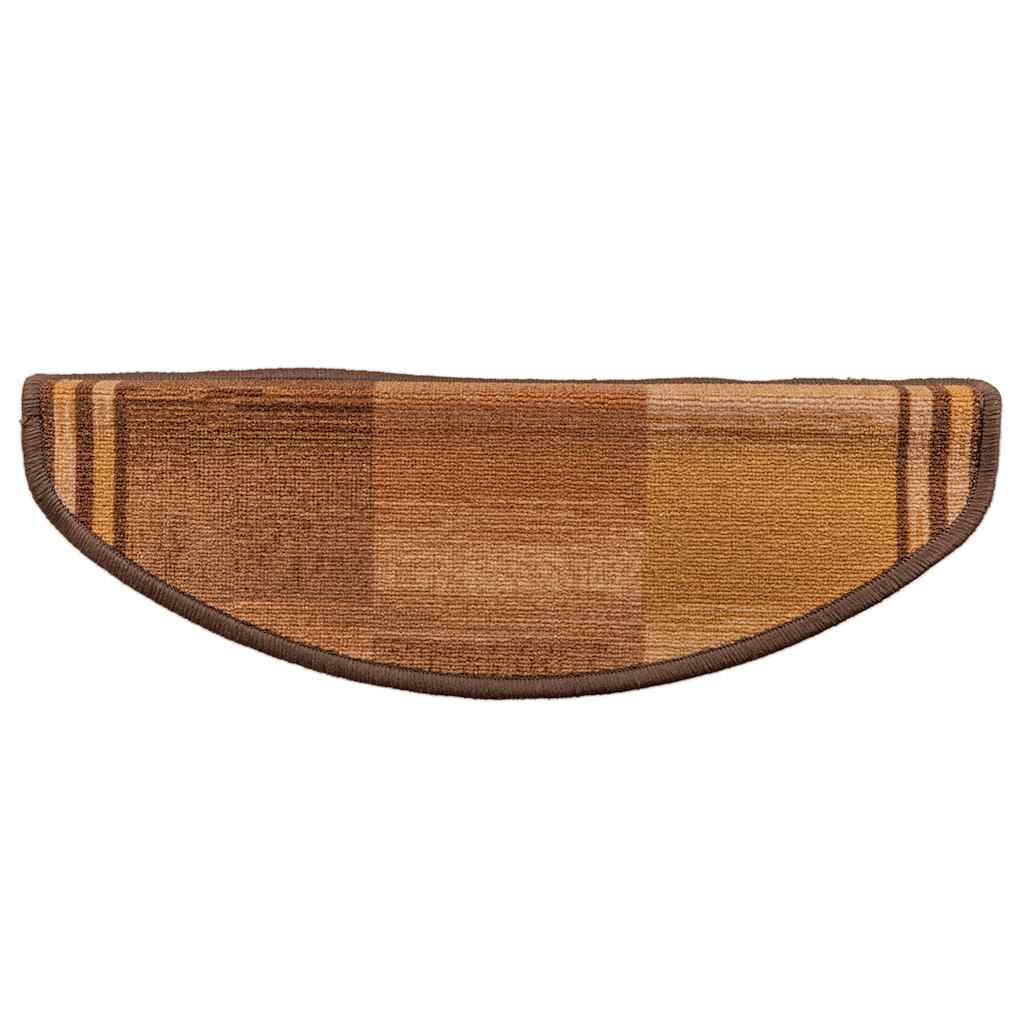 Self-adhesive Stair Mats 15 pcs Brown 65x21x4 cm