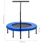 Fitness Trampoline with Handle and Safety Pad 102 cm