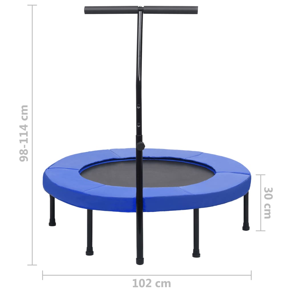 Fitness Trampoline with Handle and Safety Pad 102 cm
