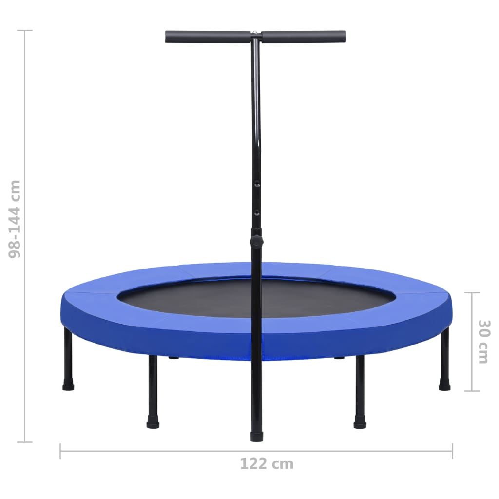Fitness Trampoline with Handle and Safety Pad 122 cm