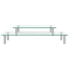 2-Tier Monitor Stand Transparent Glass