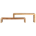 2 Piece TV Cabinet Solid Acacia Wood