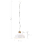 Industrial Hanging Lamp 58 cm White E27