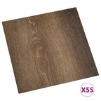 Self-adhesive Flooring Planks 55 pcs PVC 5.11 m² Brown