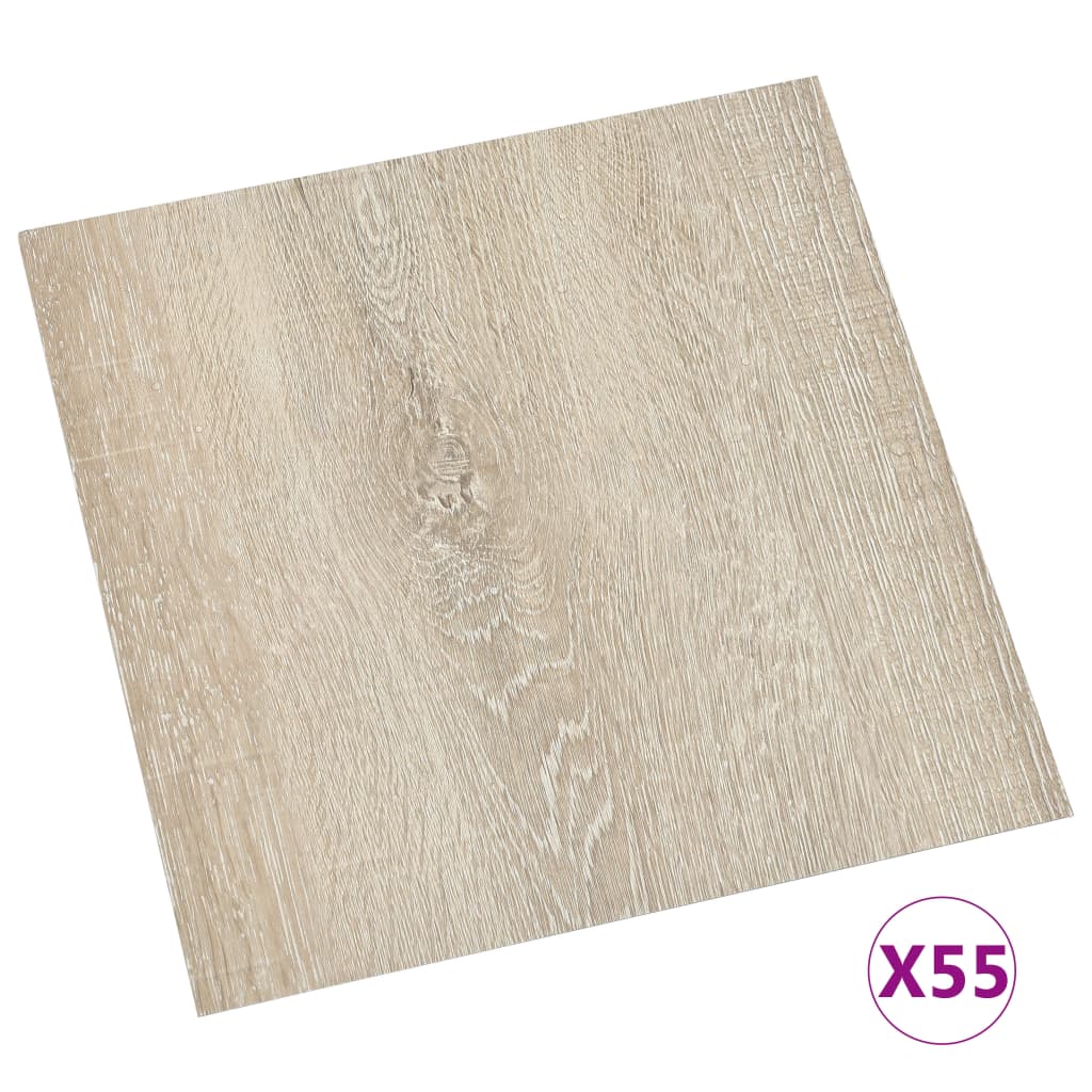 Self-adhesive Flooring Planks 55 pcs PVC 5.11 m² Beige