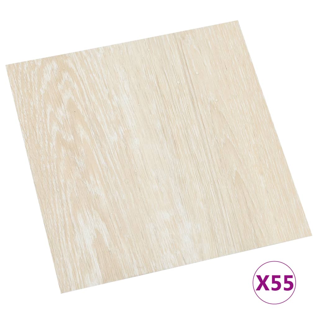 Self-adhesive Flooring Planks 55 pcs PVC 5.11 m² Beige