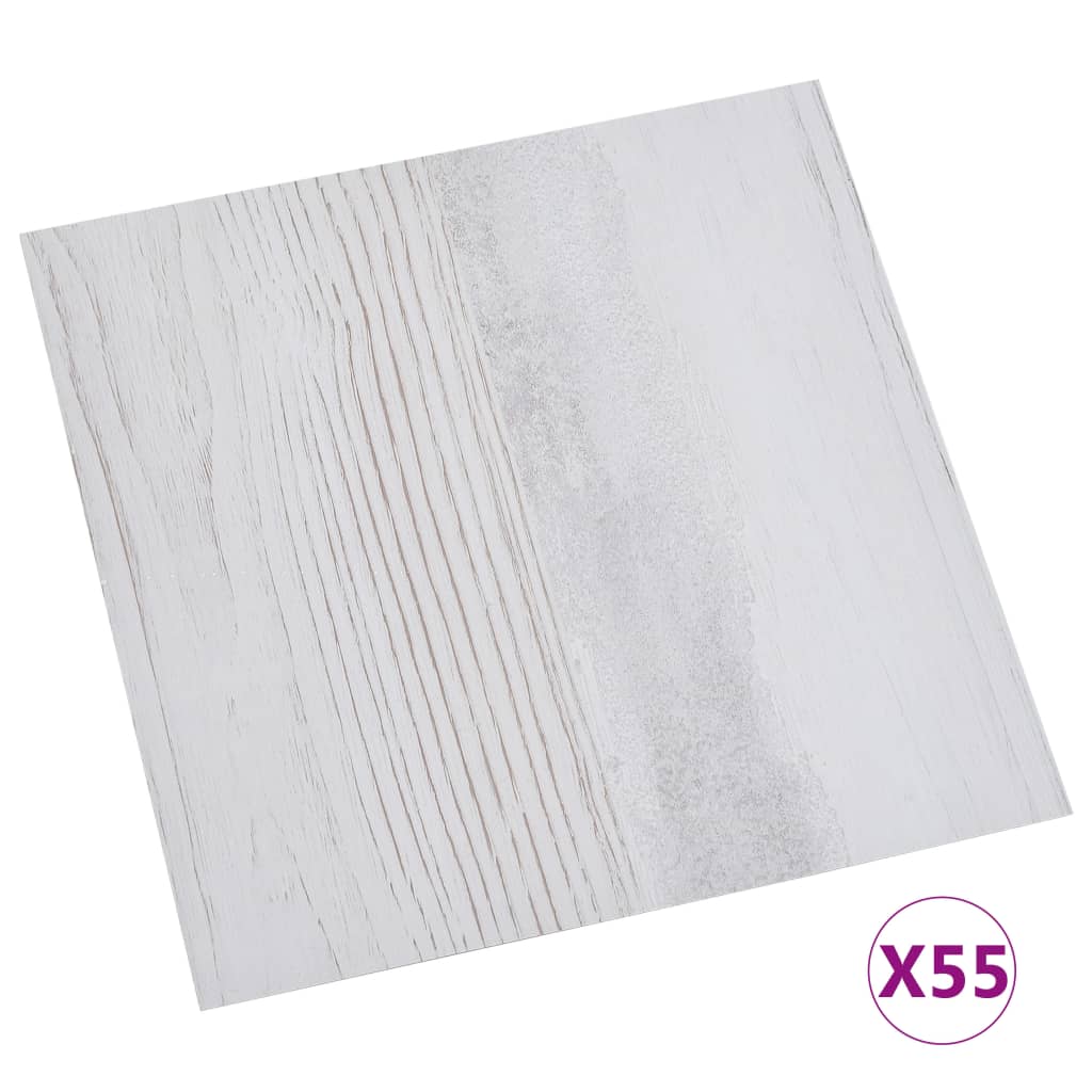 Self-adhesive Flooring Planks 55 pcs PVC 5.11 m² Light Grey