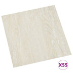 Self-adhesive Flooring Planks 55 pcs PVC 5.11 m² Cream