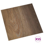 Self-adhesive Flooring Planks 55 pcs PVC 5.11 m² Brown