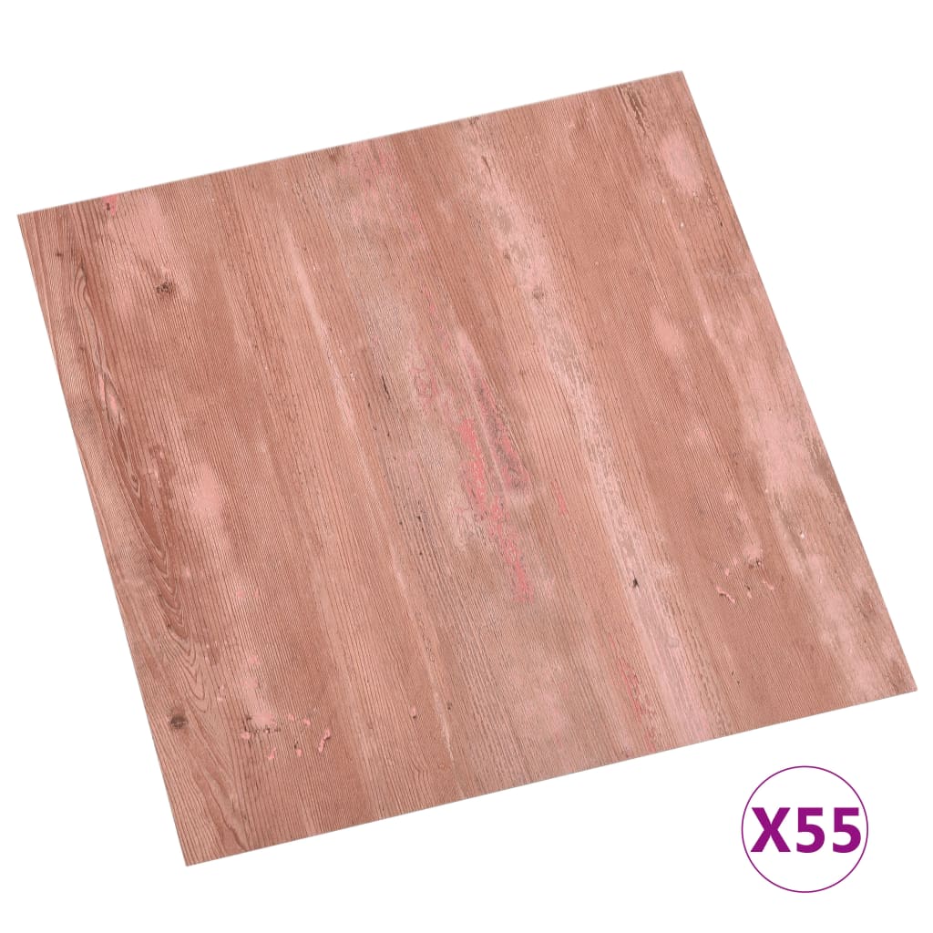 Self-adhesive Flooring Planks 55 pcs PVC 5.11 m² Red