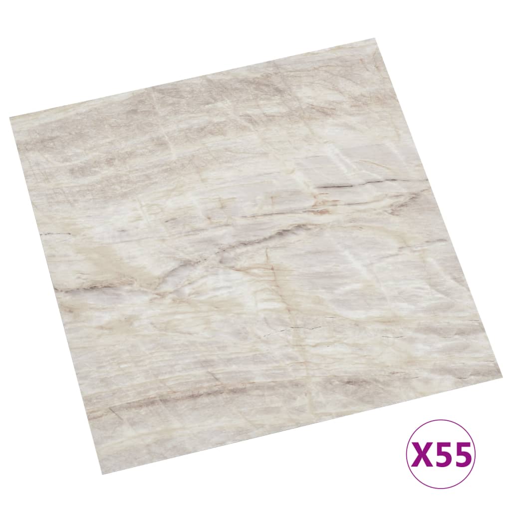 Self-adhesive Flooring Planks 55 pcs PVC 5.11 m² Beige