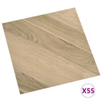 Self-adhesive Flooring Planks 55 pcs PVC 5.11 m² Brown Striped