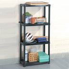 Storage Shelf 5-Tier Black Plastic