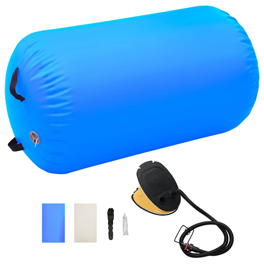 Inflatable Gymnastic Roll with Pump 100x60 cm PVC Blue